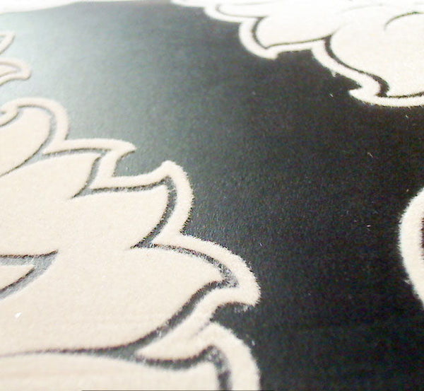 Hanson Street Baroque Flock Velvet Wallpaper