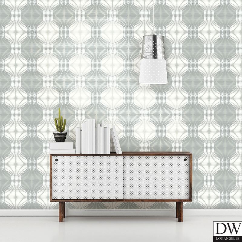 Optic Blue Geometric Wallpaper