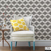 Petals Grey Ogee Wallpaper