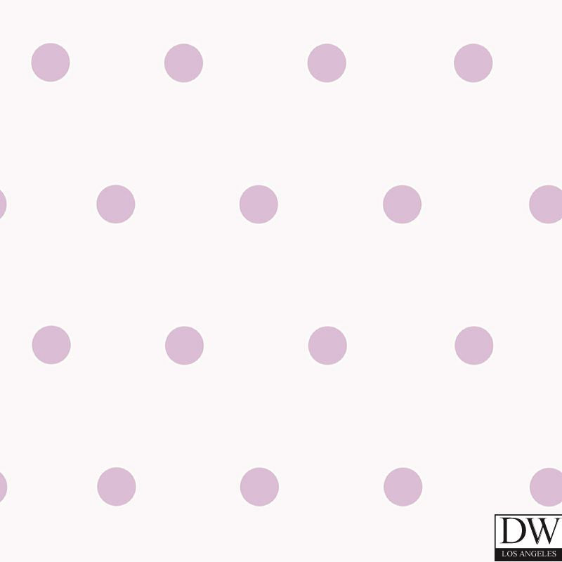 Kenley Purple Polka Dots Wallpaper Wallpaper
