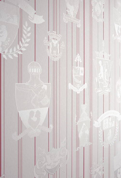 Carpe Noctem - Whimsical Toile de Joi - Hot Pink and Silver | British Walls
