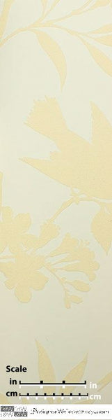 Bird Vine Flock Velvet Wallpaper
