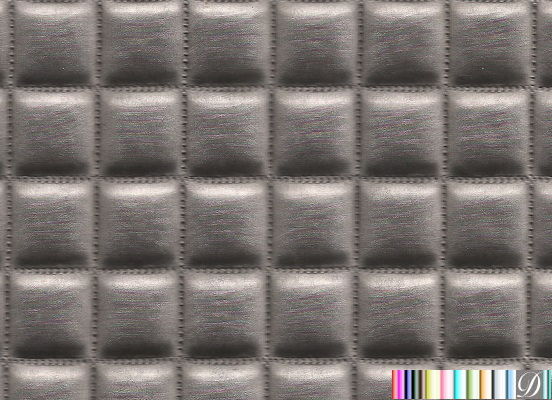 Ballina Quilted Square Metallic Upholstery Vinyl