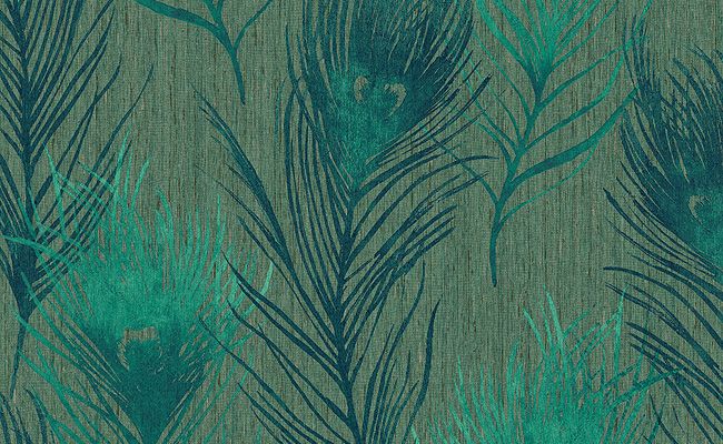 Featherama - Peacock Feathers and Teal Blue