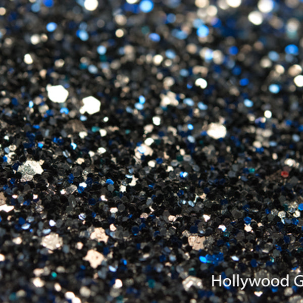 Hollywood Glamour Sequin - Blue Thunder with Black