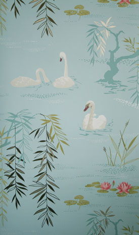 Swan River - A Lake Scenic Wallcovering -106