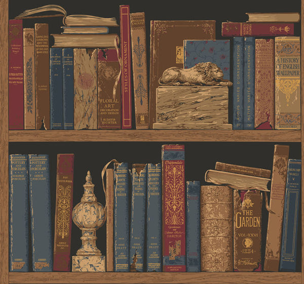 Classic Book Shelf Wall Paper - 02