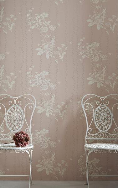 Wild Meadow Wallpaper - Plaster Dough PInk
