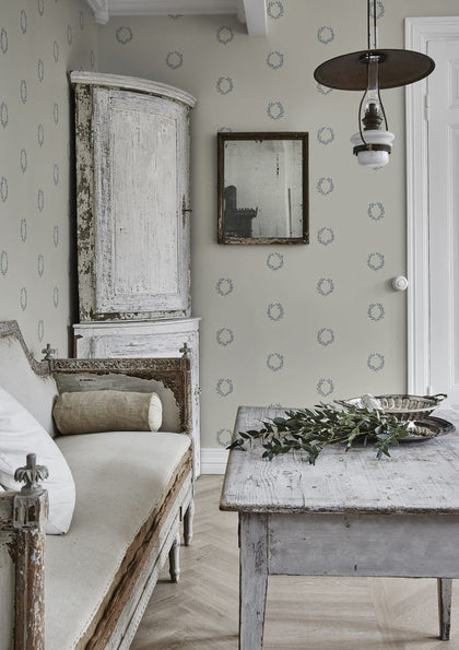 Karl - Blue Wallcovering | Sandberg