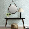 Mercury Glass Blue Distressed Metallic Wallpaper