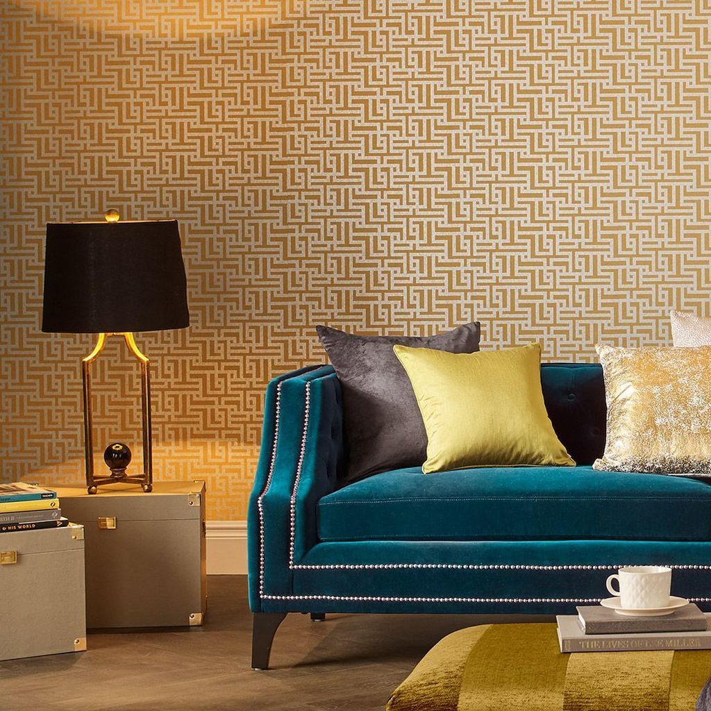 Zen Saffron Wallpaper - Designer Wallcoverings and Fabrics