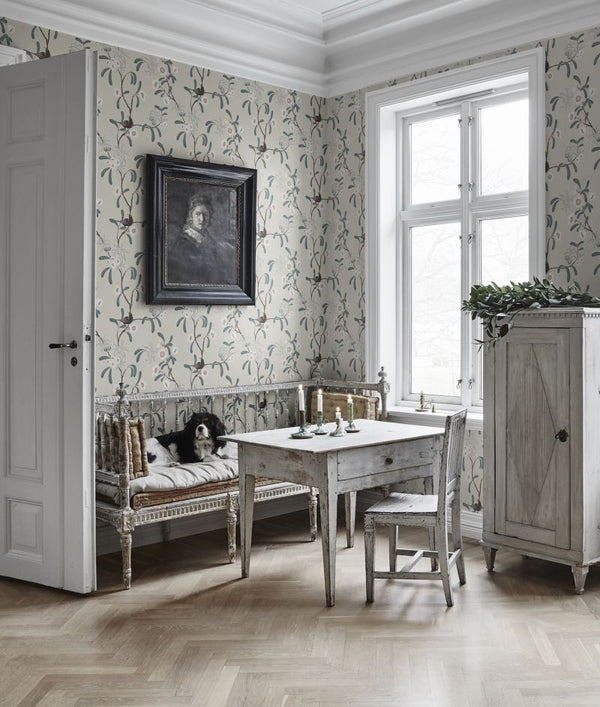 Antonia grey Wallcovering | Sandberg