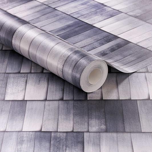 Hygge Steel Wallpaper - Designer Wallcoverings and Fabrics