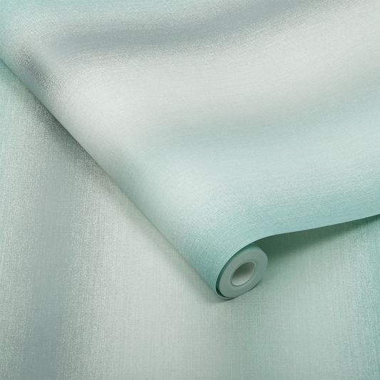 Wild Flower Stripe Mint Wallpaper - Designer Wallcoverings and Fabrics