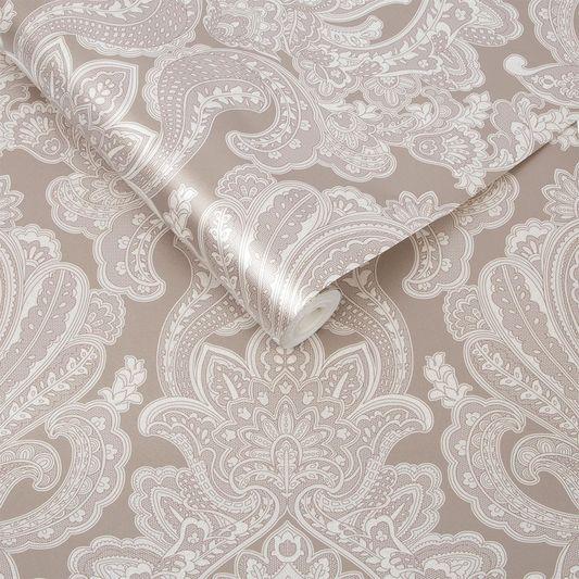 Souk Damask Cardamom Wallpaper - Designer Wallcoverings and Fabrics