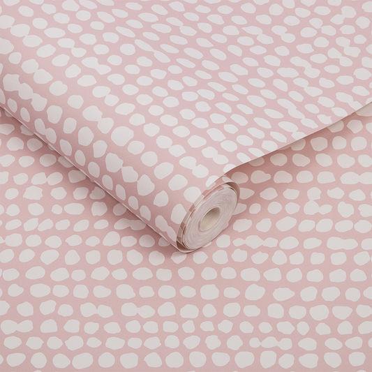 Dots Pink Wallpaper - Designer Wallcoverings and Fabrics
