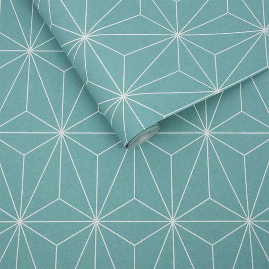 Prism Mint Wallpaper - Designer Wallcoverings and Fabrics