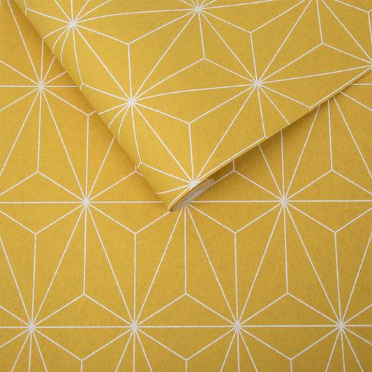 Prism Yellow Wallpaper - Designer Wallcoverings and Fabrics