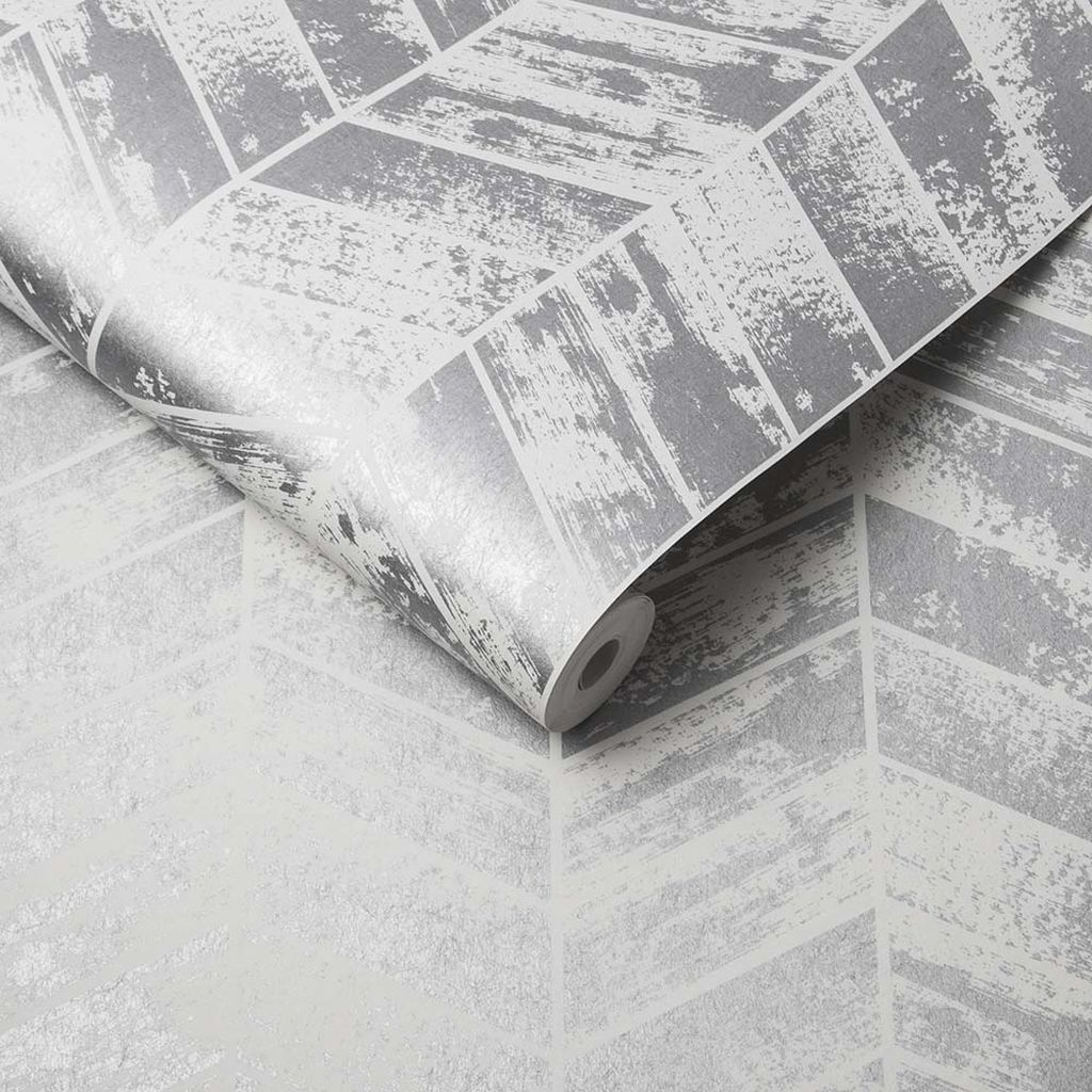 Insignia Silver Wallpaper - Designer Wallcoverings and Fabrics