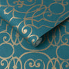 Shoji Teal Wallpaper - Designer Wallcoverings and Fabrics