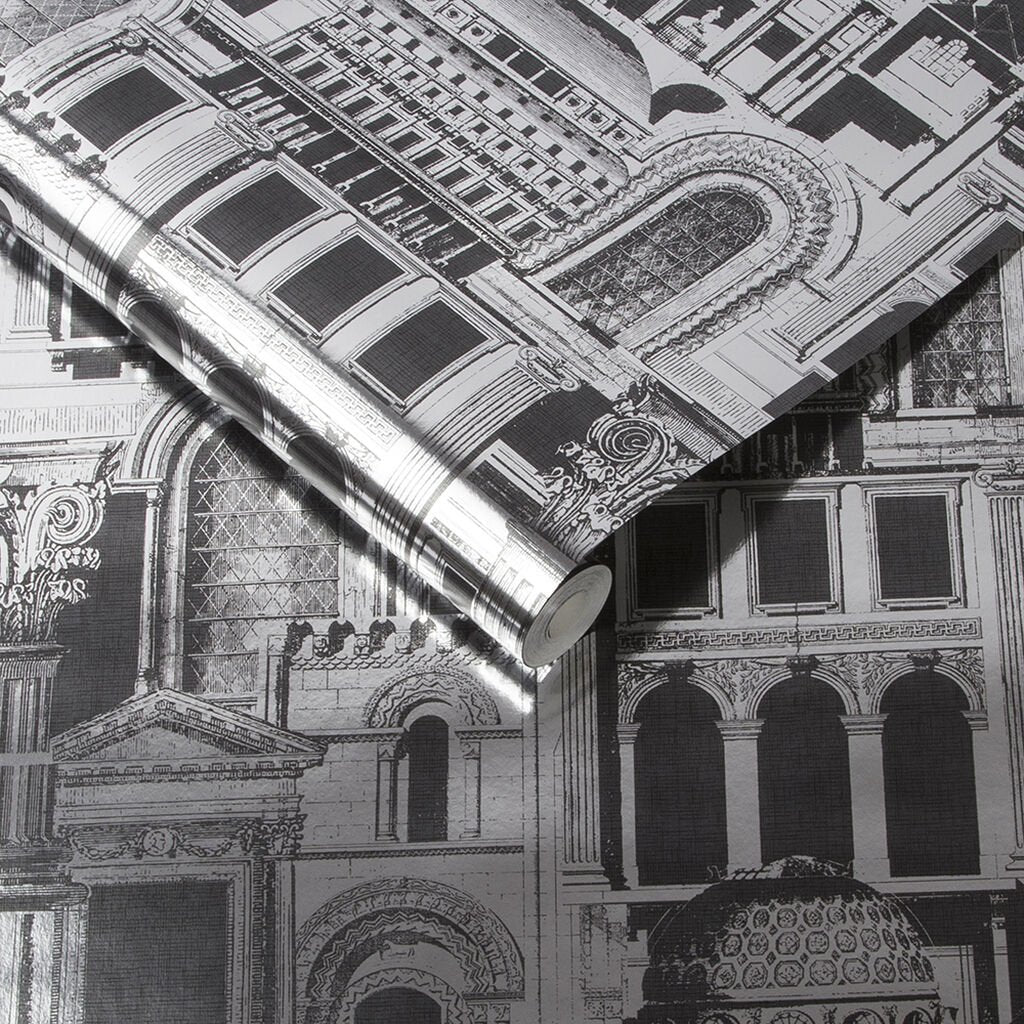 Quarters Steel Wallpaperæ - Designer Wallcoverings and Fabrics