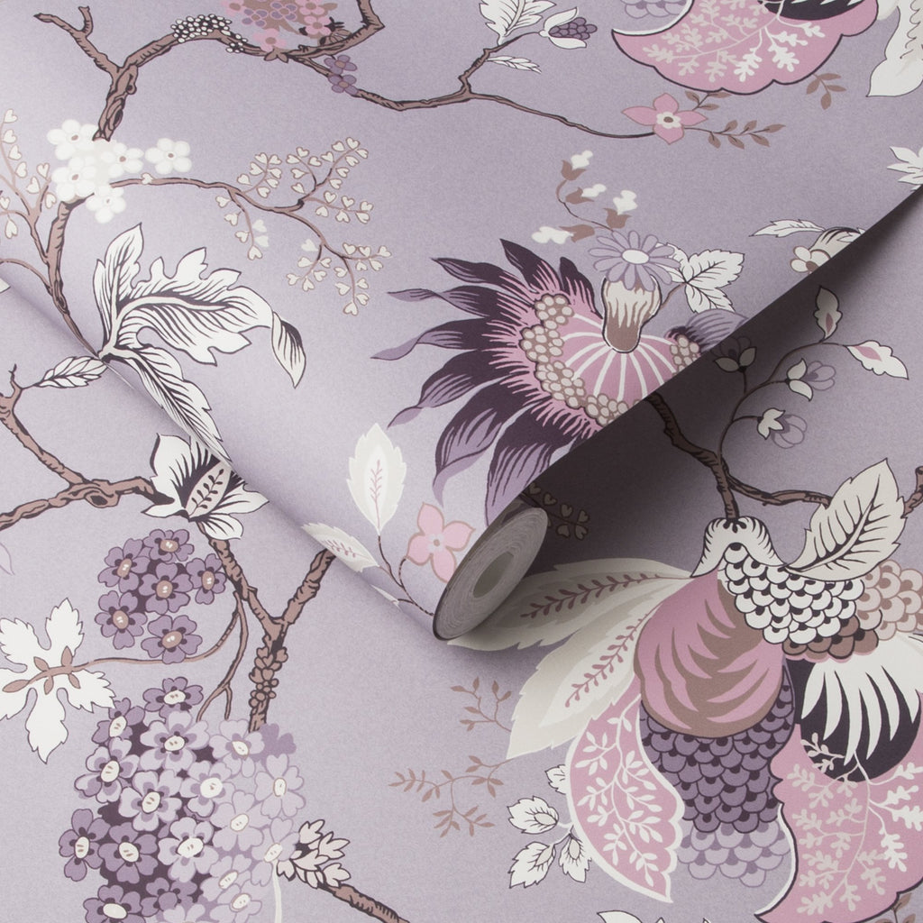 Bordado Mauve Wallpaper - Designer Wallcoverings and Fabrics