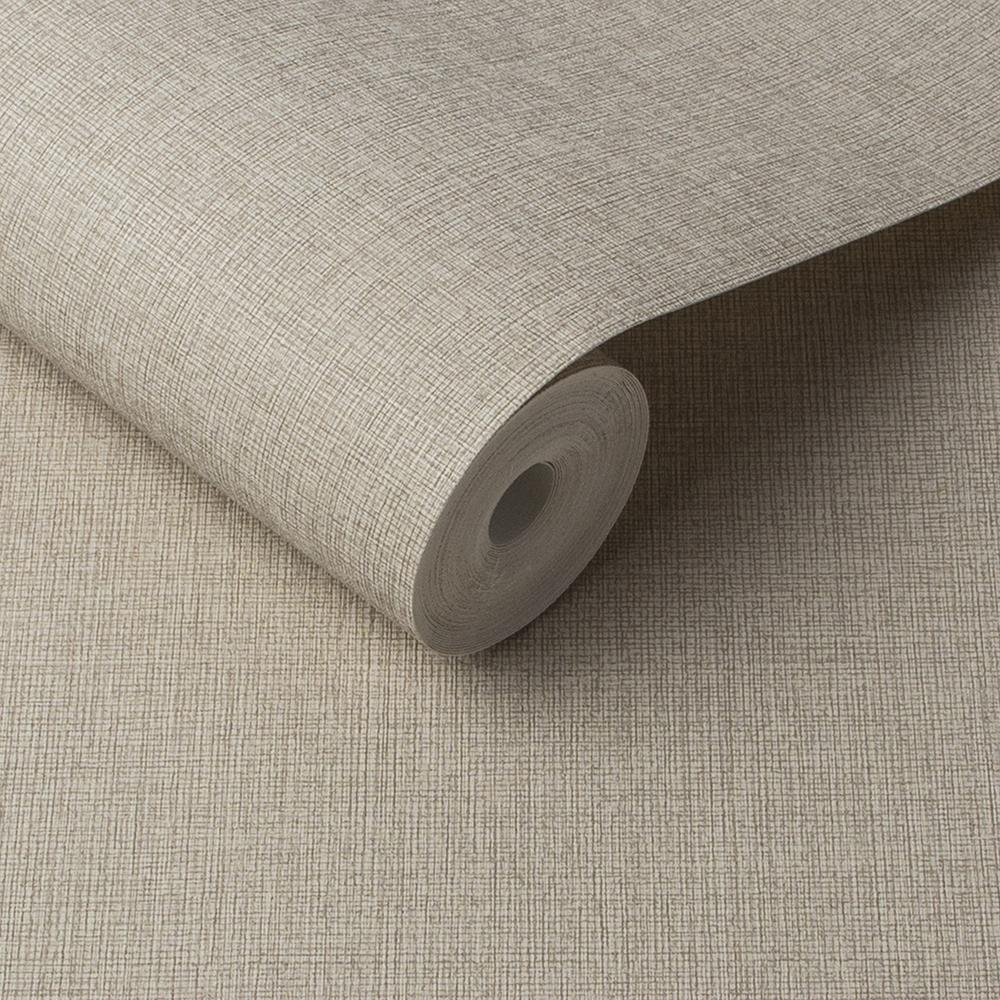 Linen Beige Wallpaper - Designer Wallcoverings and Fabrics