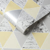 Reflections Lemon Wallpaper - Designer Wallcoverings and Fabrics
