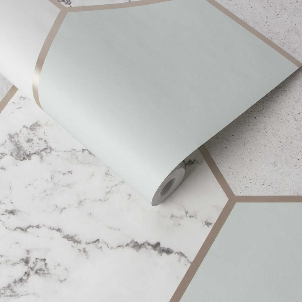 Earthen Mint Wallpaper - Designer Wallcoverings and Fabrics