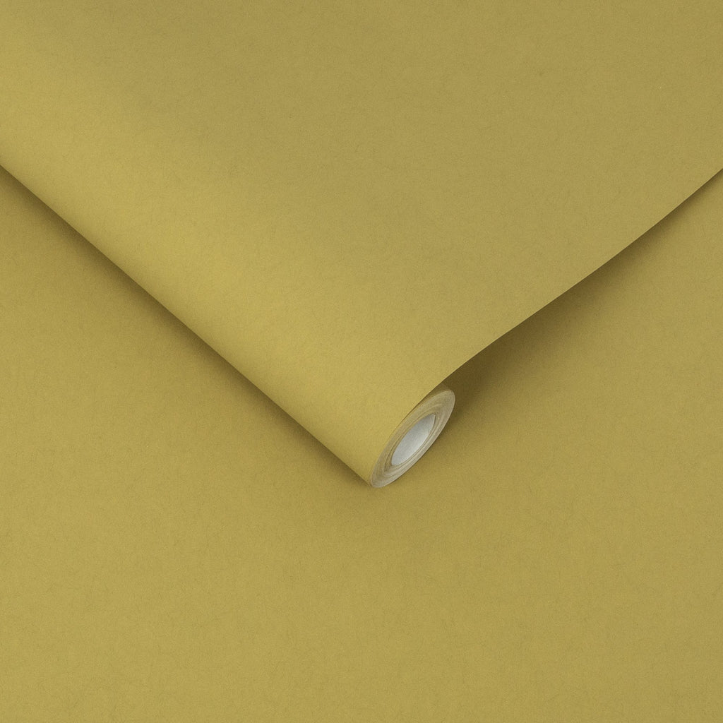 Serene Saffron Plain Wallpaper - Designer Wallcoverings and Fabrics
