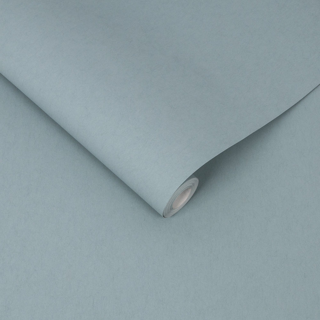Spring Duck Egg Plain Wallpaper - Designer Wallcoverings and Fabrics