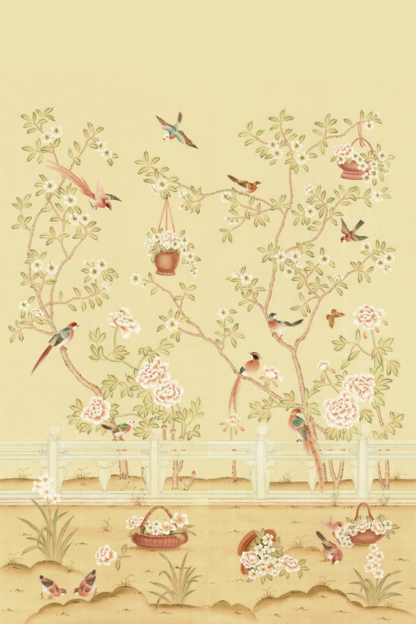 Et Cie The Morgan Yellow Wall Mural Complete 2 Panel Set