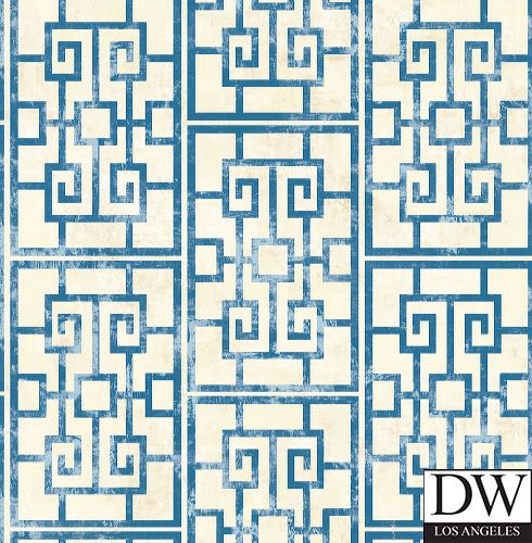 Oshima Faux Finish Greek Key Wallpaper