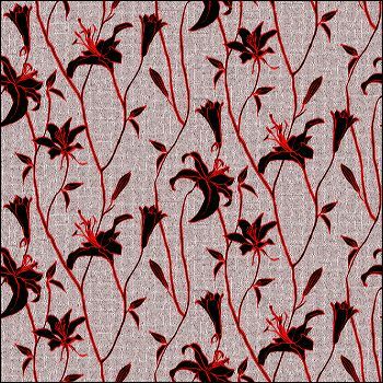 Dripping Lillies Digital Print Wallpaper - Pattern Design Lab