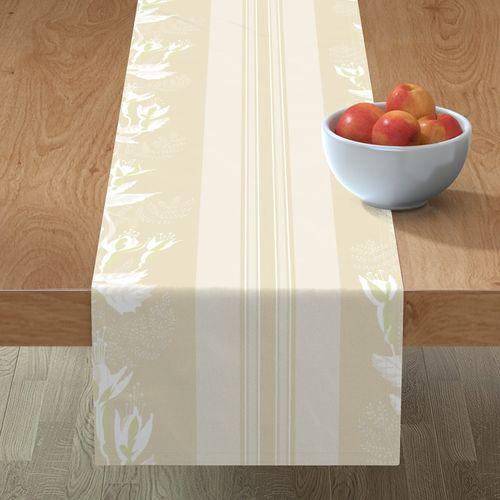 Victoria Vintage Cream Table Runner on Lilly