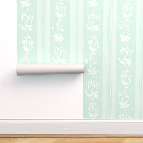 Carley Vintage Green Traditional Wallpaper