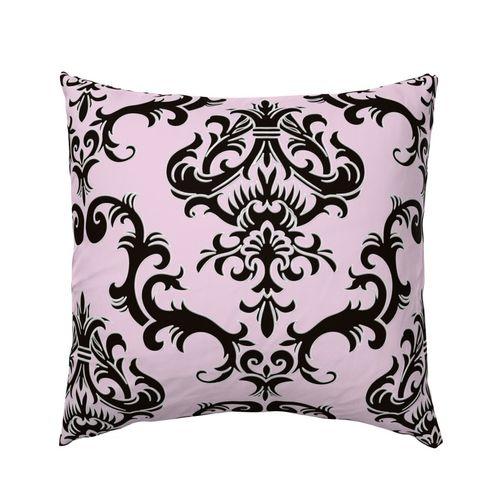 Lounge Lizard Damask  Euro Pillow Sham on Italian Cotton Sateen