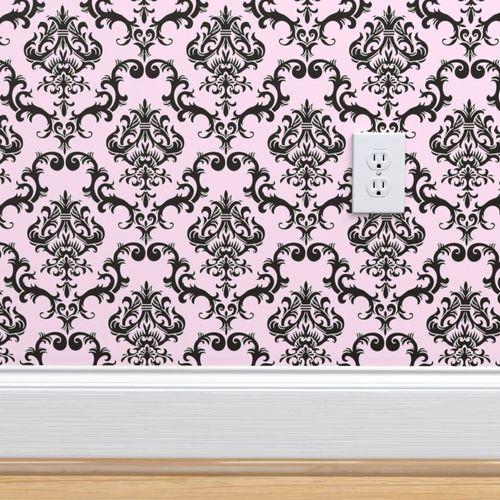 Lounge Lizard Damask Wallpaper