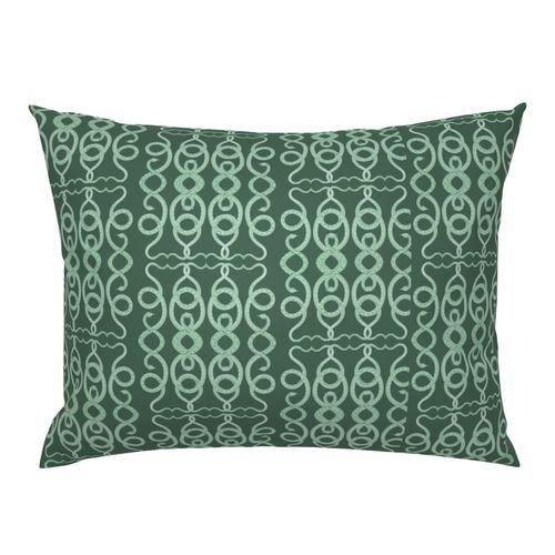 Wild Snakes Green Standard Pillow Sham on Isabella