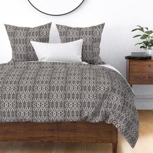 Wild Snakes Deep Taupe Grey Duvet Cover on Isabella