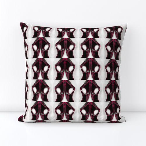 Analee Art Breasts Black White  Square Throw Pillow Cover on Lexington