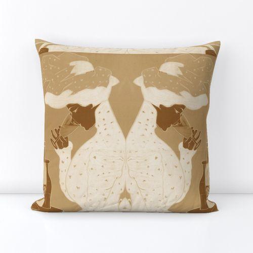 DWH-71032 Arlene Absinthe Sepia Square Warm Beige designer-wallcoverings-los-angeles
