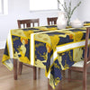 Fiona French Coffee Blue, Yellow Durable Vinyl Wallpaper