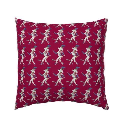 Paolo The Poodle Red European Pillow Sham on Isabella