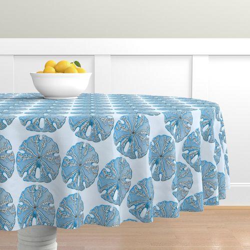 Atlantis Voyage Blue  Round Table Cloth on Lilly