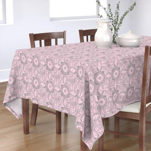Barcelona Spanish Tile Mauve Pink Rectangular Table Cloth