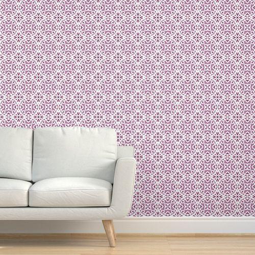 Walter Water Color Purple Durable Vinyl Wallpaper