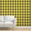 Tiki Wiki Lounge Yellow Durable Vinyl Wallpaper
