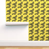Zepellin Zebras Yellow DW Wallpaper