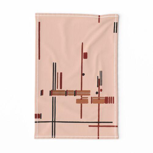 Drago Lago Peach Tea Towel on Lexington